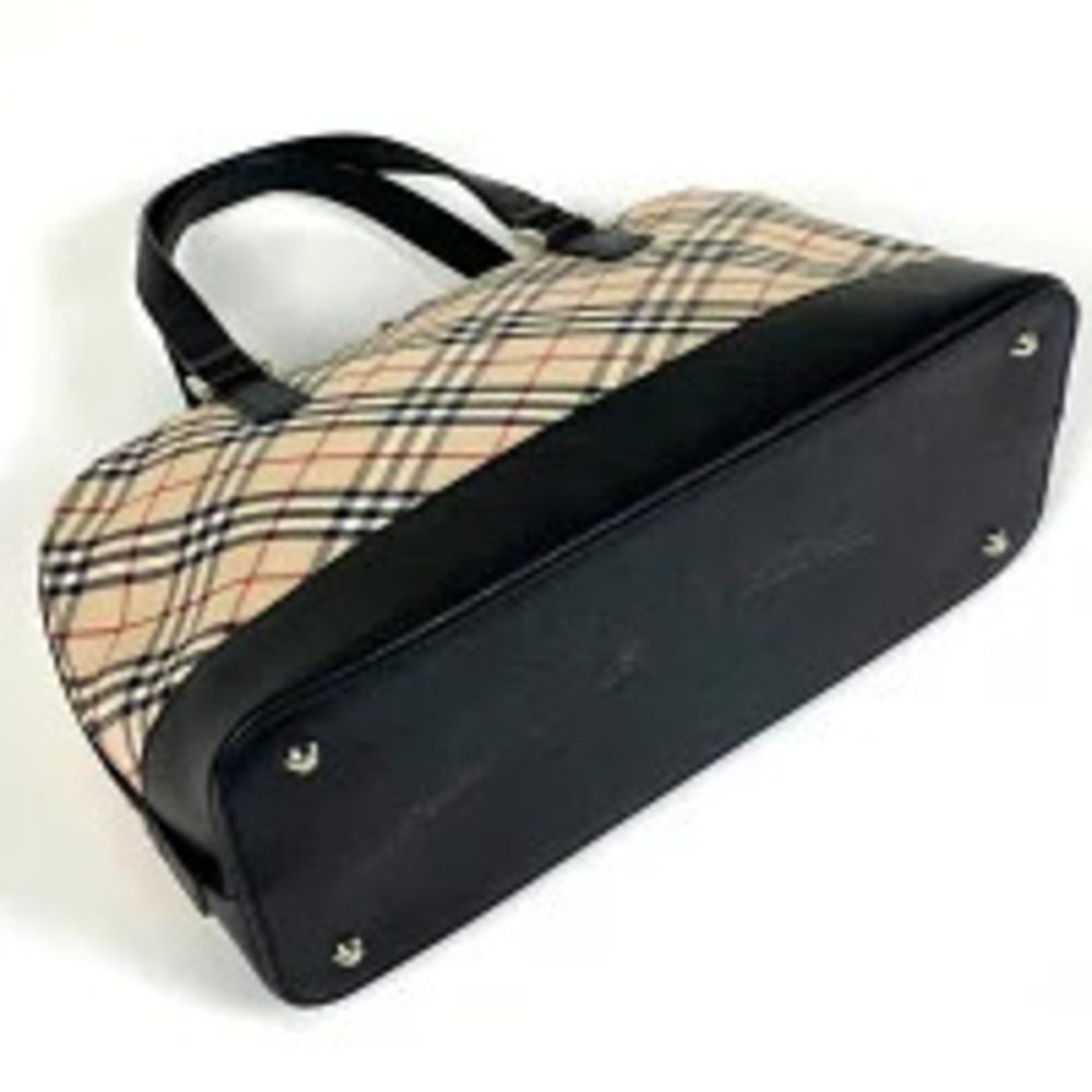 Burberry canvas beige handbag check black